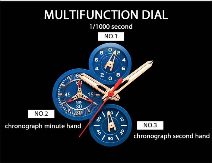 Top Brand LIGE Sports Chronograph Men's Watch, Luxury Luminous Quartz Clock, Large Dial