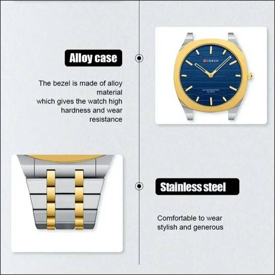 CURREN Ultra Thin Quartz Watch, Japanese Movement