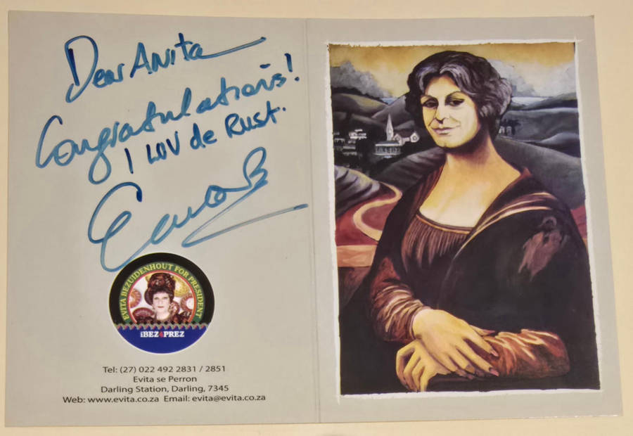 Tannie Evita autograph