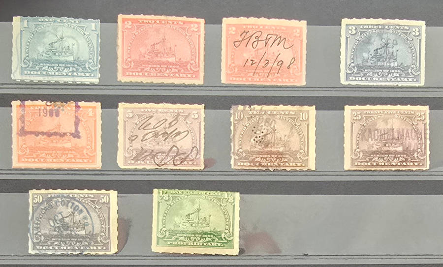 High CV!!! The warship revenue stamps 1898