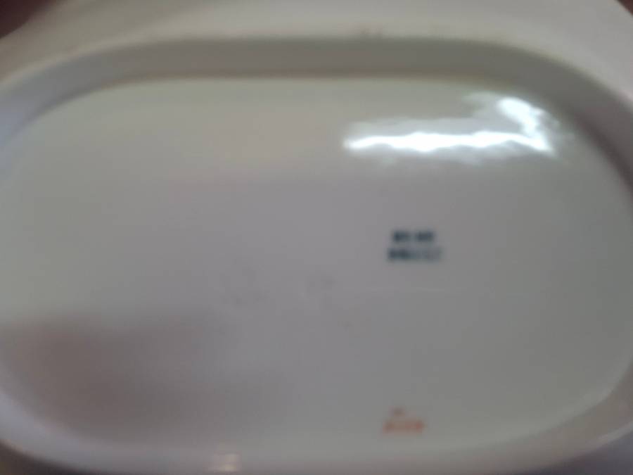 Antique Hammersley Dessert Plate Kidney shape Hand painted flowers