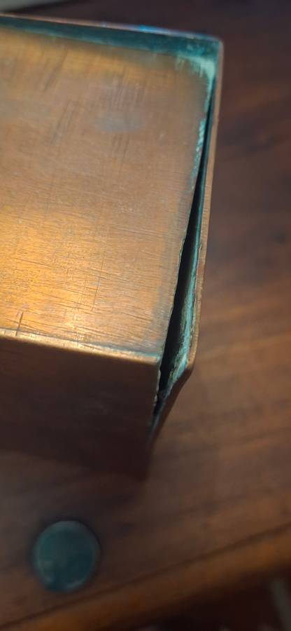 Copper money box vintage