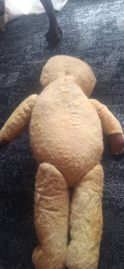 HUGE MOHAIR VINTAGE ARK TEDDY BEAR  1950'S