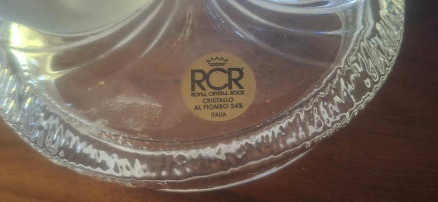 Royal Crystal Rock (RCR) "PAIR OF OPAQUE SWANS" 24% Lead Crystal.