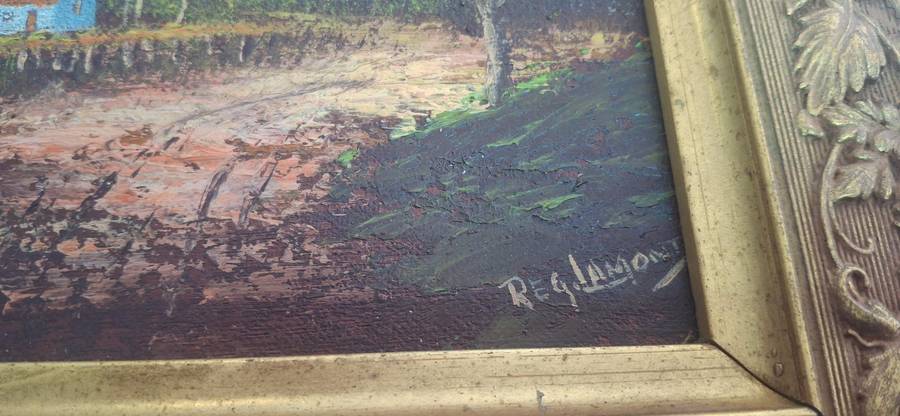 A FANTASTIC ORIGINAL SIGNED PAINTING BY 20th CENTURY SOUTH AFRICAN ARTIST, REG LAMONT