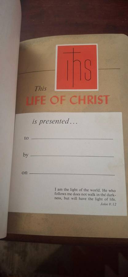 THE LIFE OF CHRIST by REV. JOHN O'CONNELL - THE CATHOLIC PRESS - Hardback - 1959