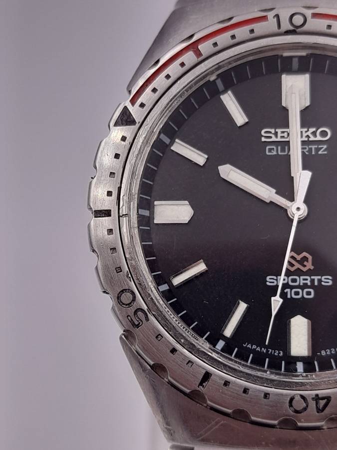 Seiko SQ Sports 100 WORKING 35mm ex crown 41mm lug to lug