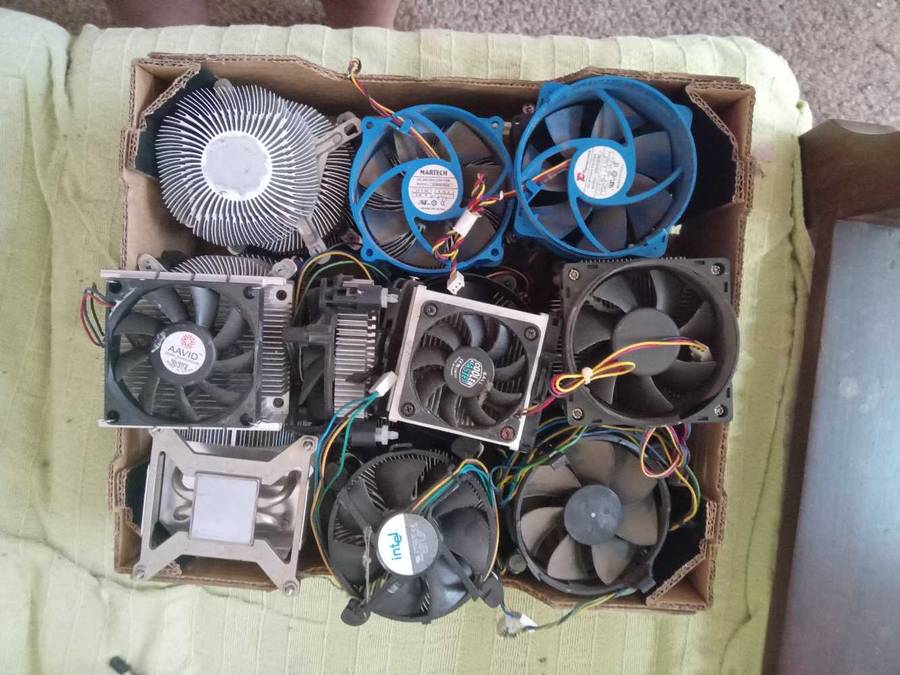 Assorted computer cpu fans