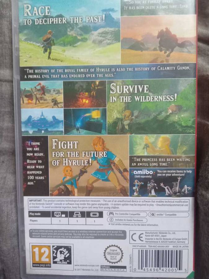 Legend of zelda breath of the wild nintendo switch