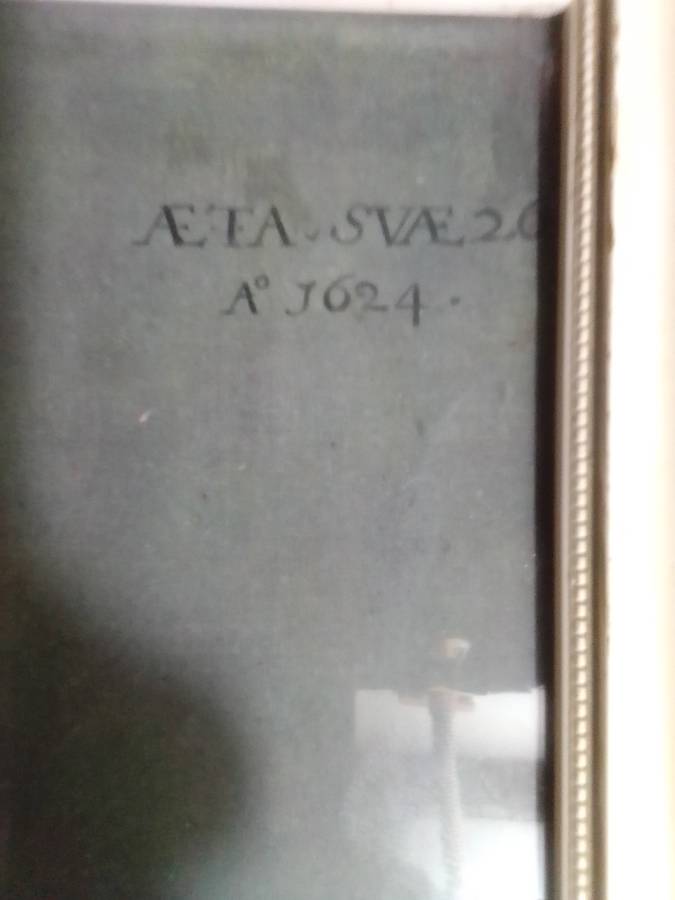 Signed {AETA-SVAE-26 A*1624}. A Print(1910) under Glass. The Laughing Cavalier by Frans Hals.