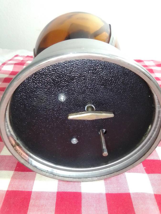 Vintage Musical Art Deco Glass Brass Decanter Liquor Bottle Plays the tune Little Brown Jug