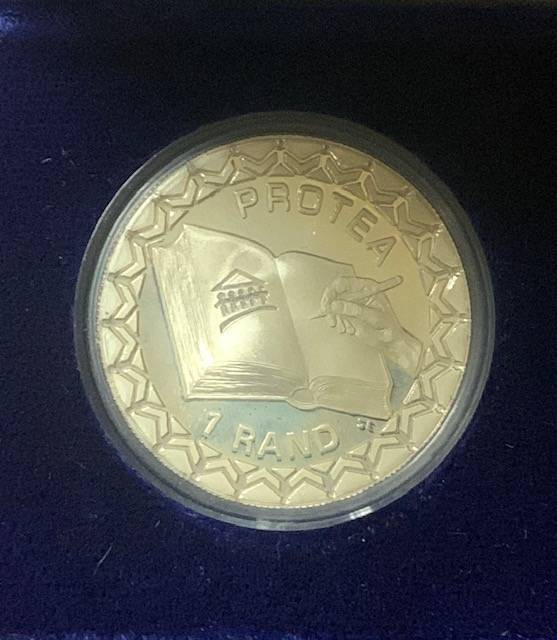 South Africa Constitution R1 1996 Protea Silver Proof