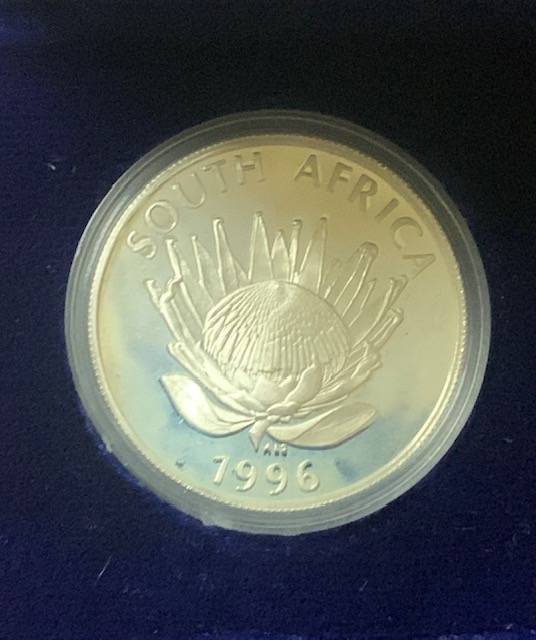 South Africa Constitution R1 1996 Protea Silver Proof