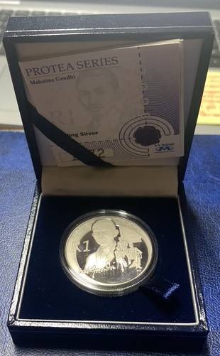 !!! Gandhi 2008 Protea Silver Proof !!!