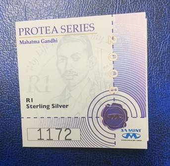 !!! Gandhi 2008 Protea Silver Proof !!!
