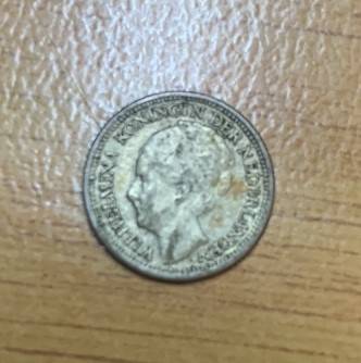 !!! Netherlands 1937 Silver 10 Cent  !!!