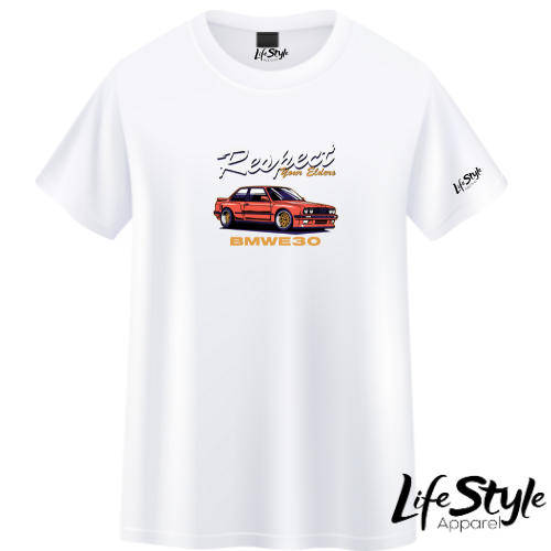 Lifestyle Apparel BMW T-shirt (M) Respect Your Elders 100% Cotton