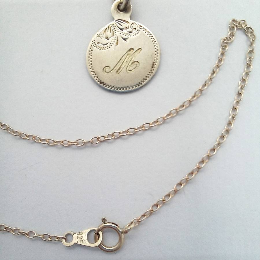 Sterling Silver Medallion Necklace  M