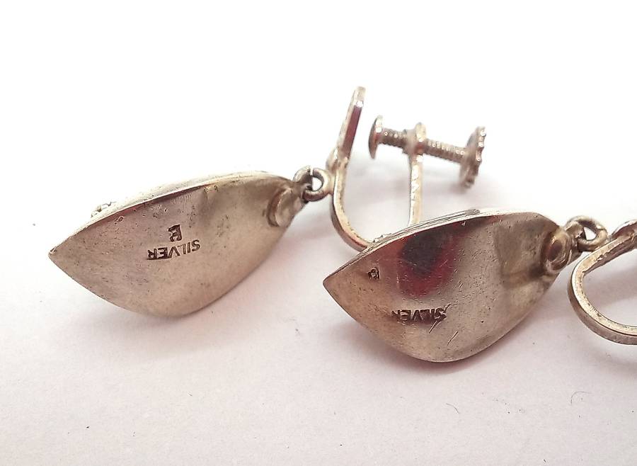 Silver Dutch Shoe Earrings