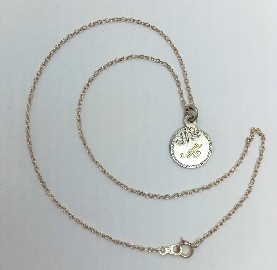 Sterling Silver Medallion Necklace  M