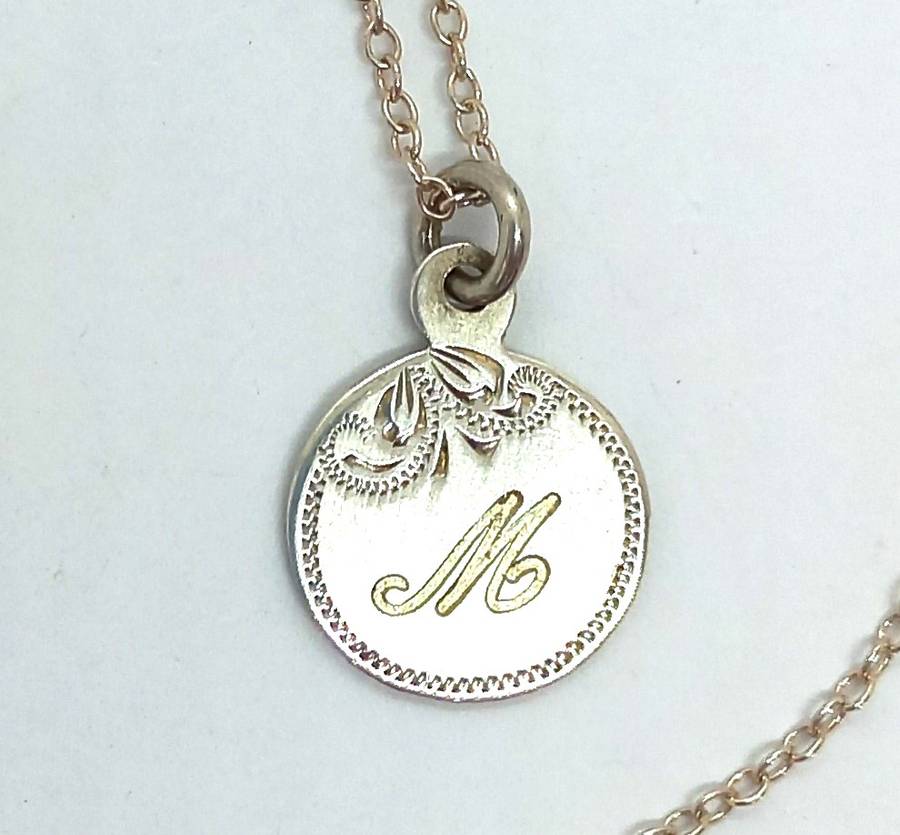Sterling Silver Medallion Necklace  M