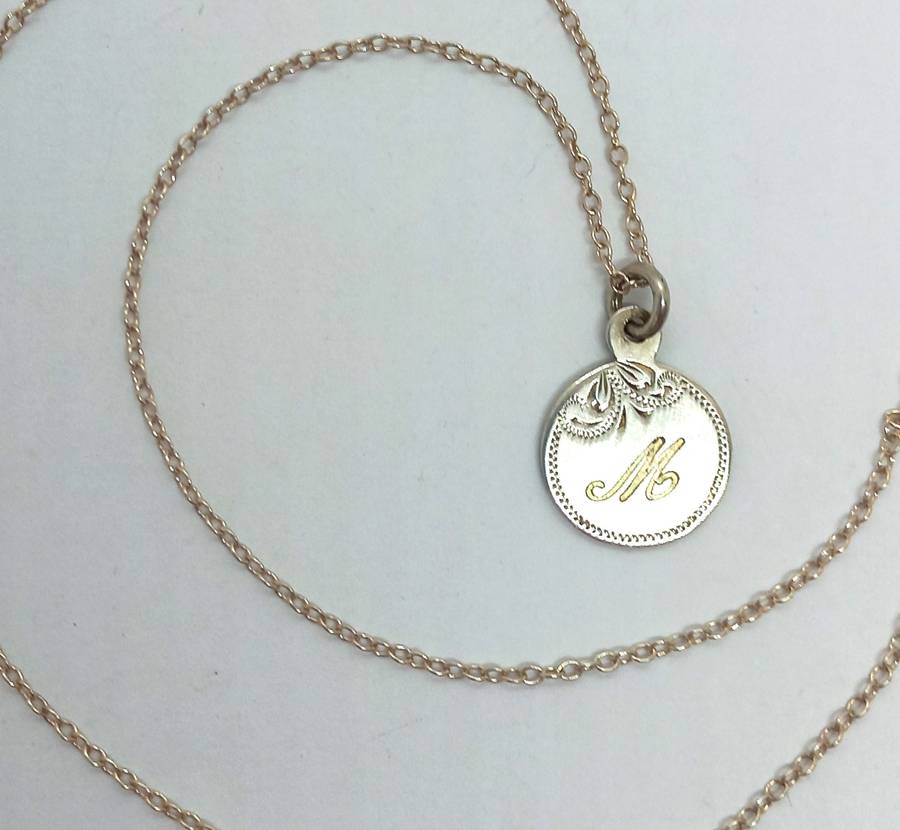 Sterling Silver Medallion Necklace  M
