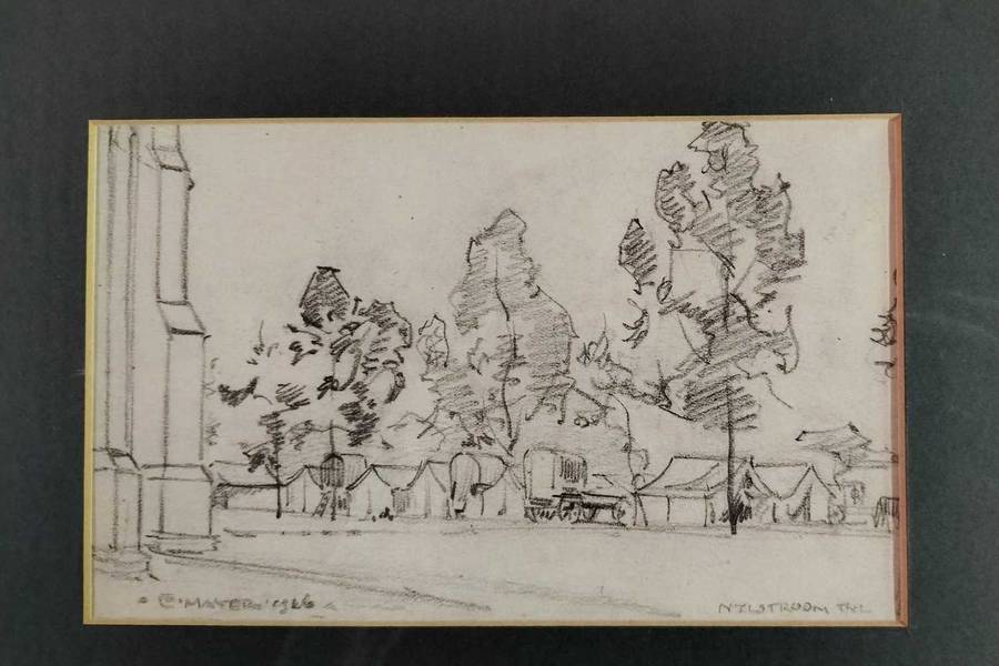 Erich Mayer Pencil sketch 185mm x 110mm