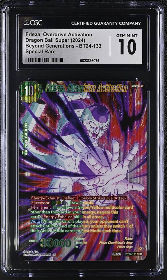 Dragon Ball Super - Frieza, Overdrive Activation - BT24-133 Special Rare - Graded - CGC 10 GEM
