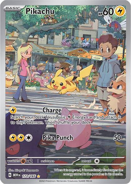 Pokemon - Pikachu 173/165 - Scarlet & Violet 151 - Illustration Rare (NM)