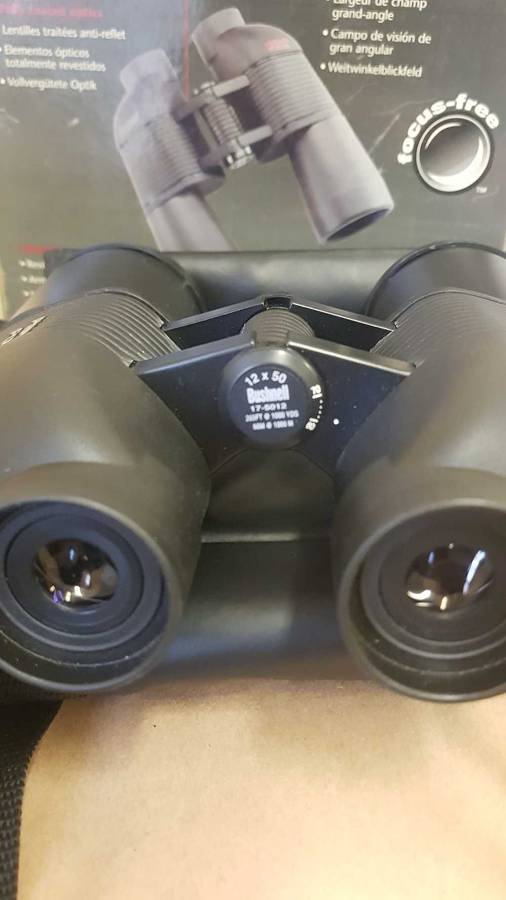 Bushnell Perma Focus 12x50 binoculars.