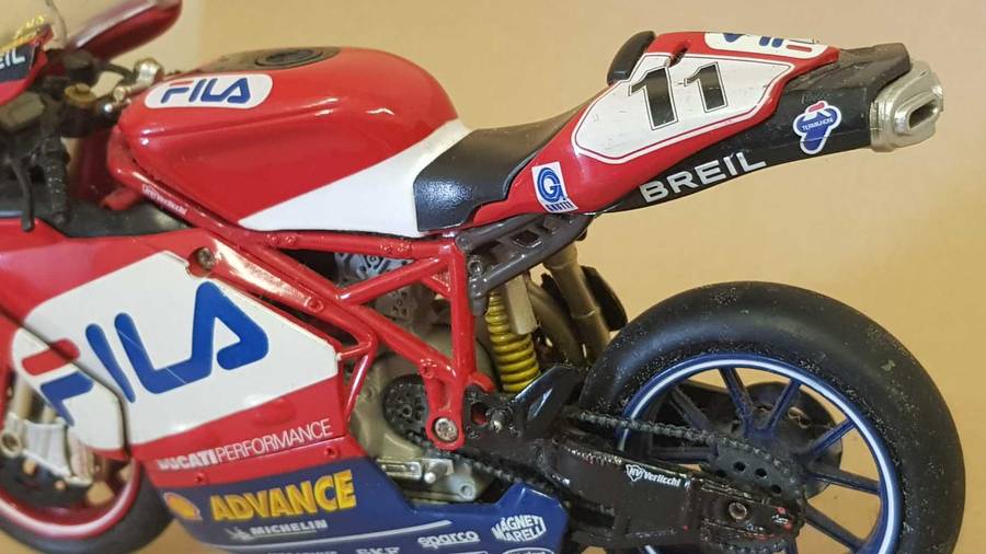 Toy racing motorcycle