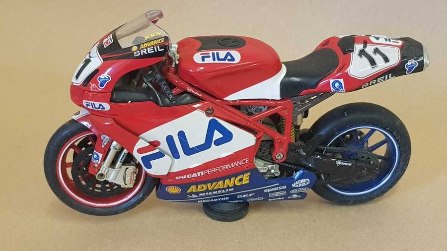 Toy racing motorcycle