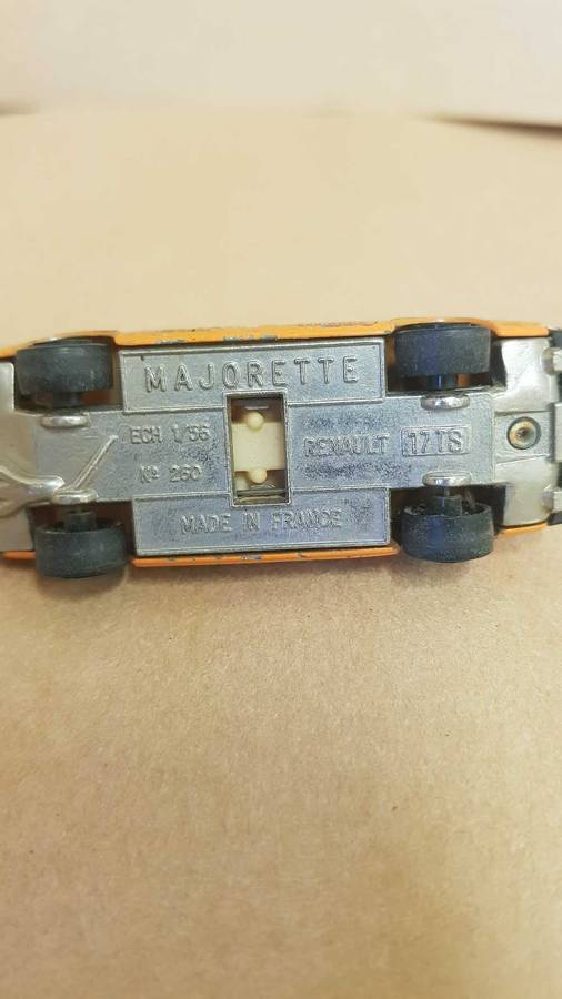 Die cast toy car. Majorette. Renault's 17TS. 1:56 scale. Made in France.