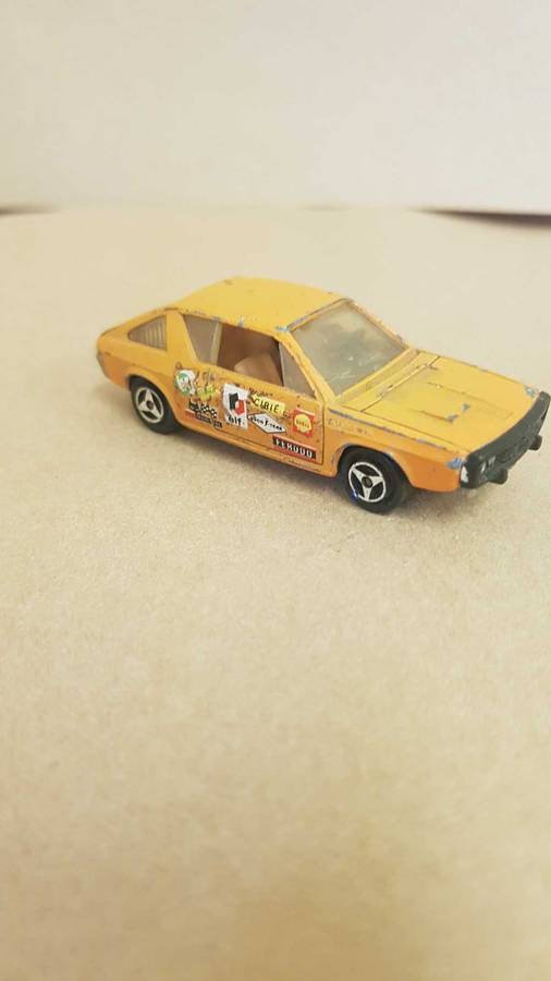 Die cast toy car. Majorette. Renault's 17TS. 1:56 scale. Made in France.