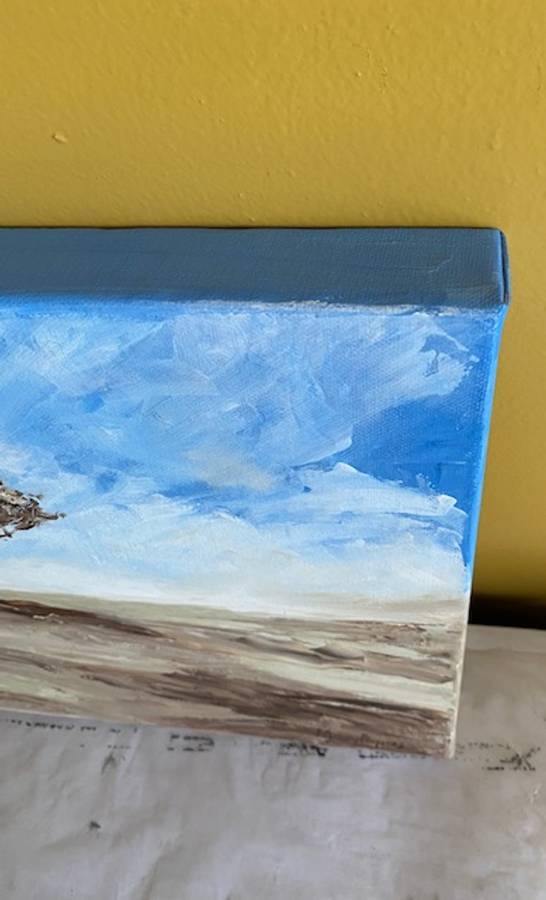 Standing With Birds, Oil Painting