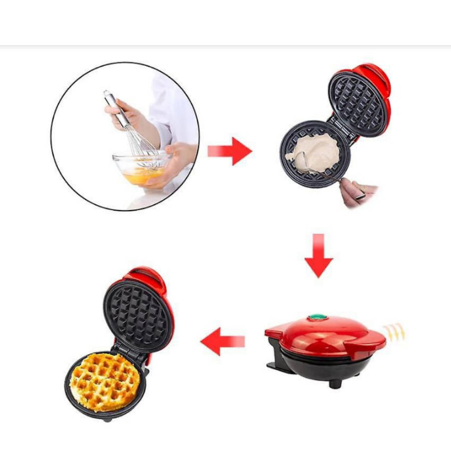 Mini Non-Stick Waffle Maker - 350w