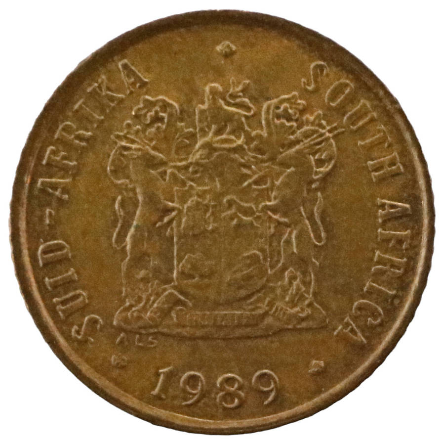 Error 1989 South Africa Second Decimal Series Slight Off-centre strike 1 Cent
