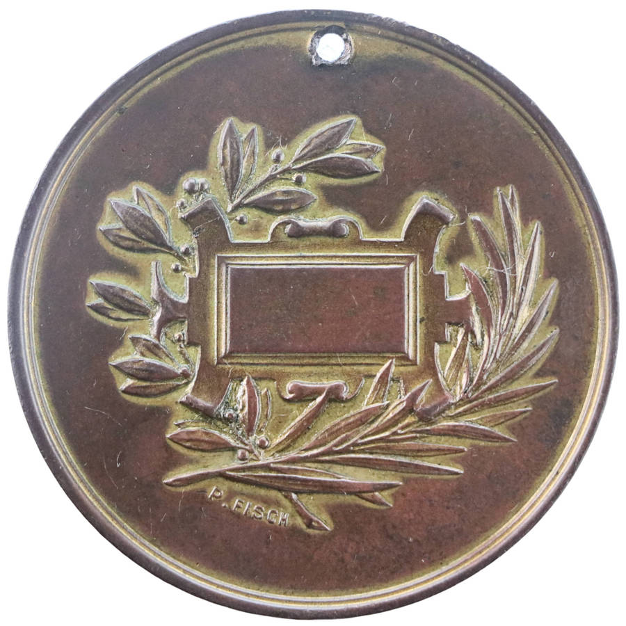 Early 1900's High Relief Un-Issued Medallion Minted by P. Fisch 48mm 38g