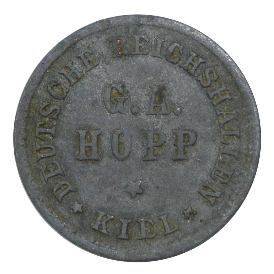 1917 German (Federal State Kiel) 10 Pfennig - Municipality Token, undocumented variety