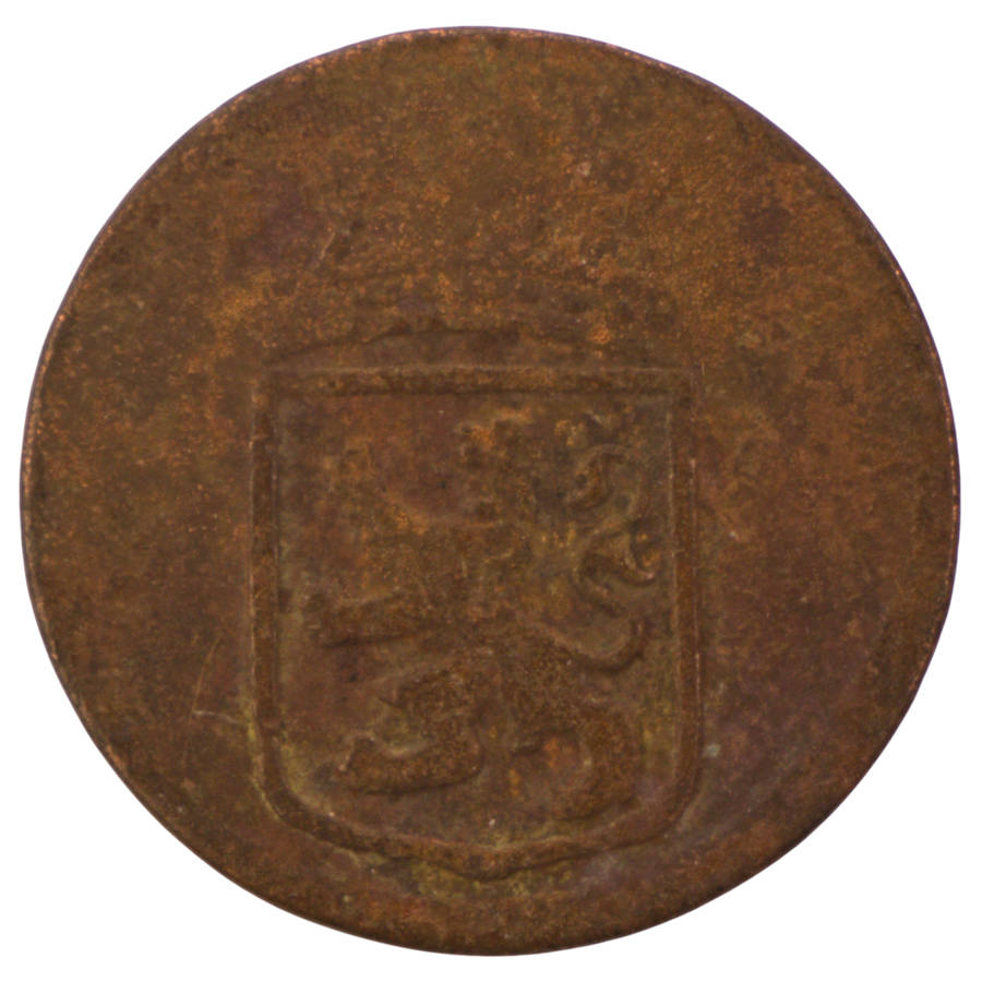 1770 Indonesia Netherlands East Indies United East India Company, mintmark: rosette VOC 1/2 Duit Hol