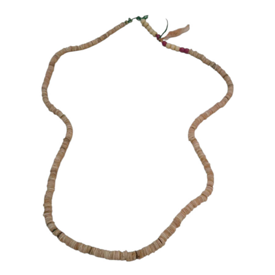 Authentic Antique Bushman Ostrich Egg Shells Necklace, re-strung, 34cm (x2 for total length), from p