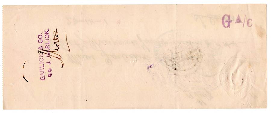 1911 African Banking Corporation Limited Cheque Oudtshoorn, 23 Pounds 14 Shillings 1 Pence