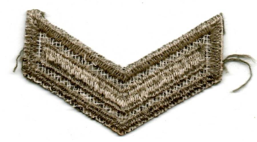Canada Royal Canadian Armed Forces NCO or Officer (1 Chevron) Material Rank Patch 20mm x 58mm