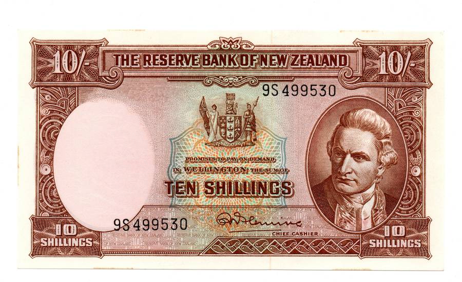 1940-67 Reserve Bank of New Zealand R. N. Flemming, 10 Shilling Pick#158