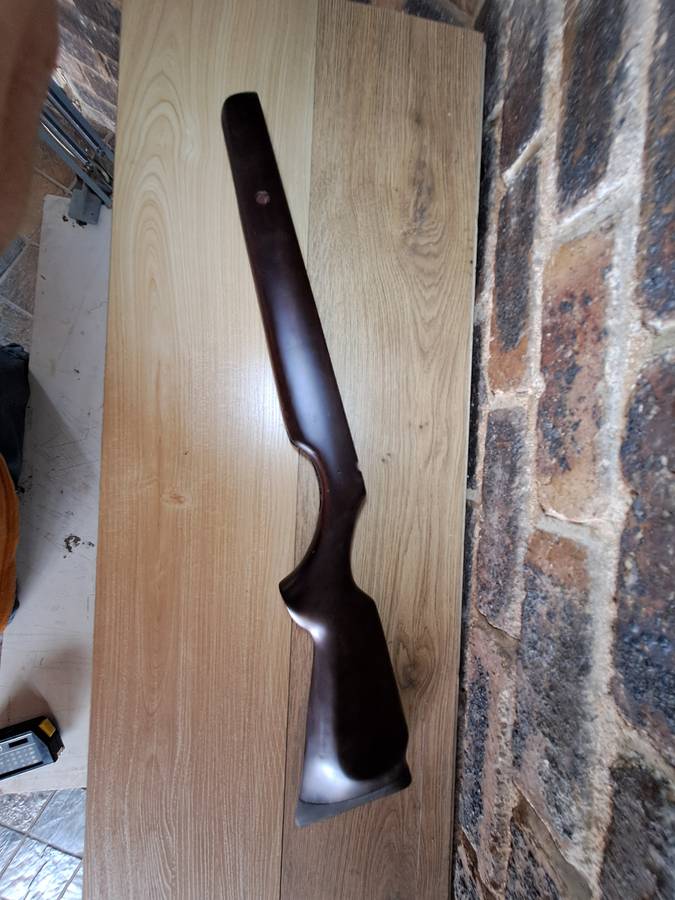 Air rifle but stock dark hard wood new replacement part