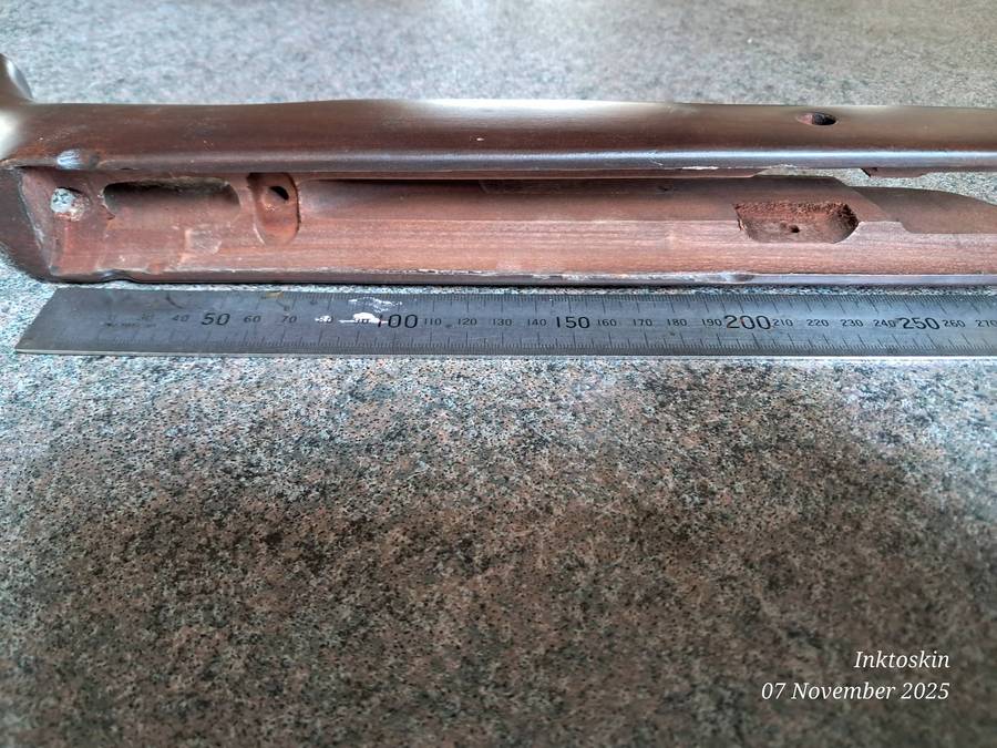 Air rifle butstock dark hardwood