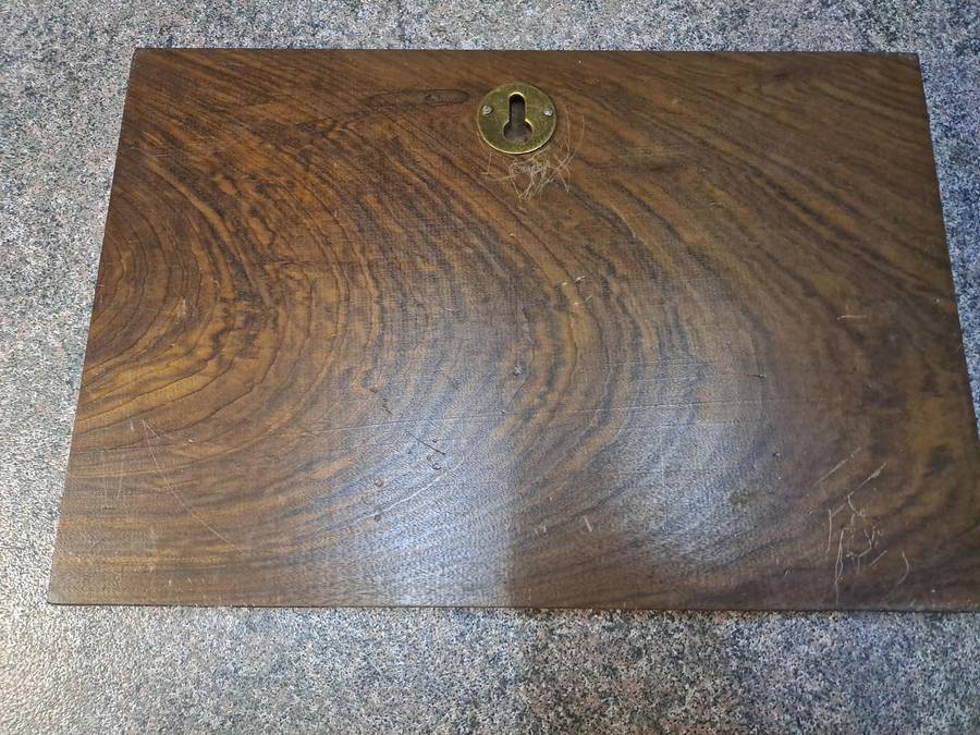 Vintage signage Chesterfield brass and wood advertising