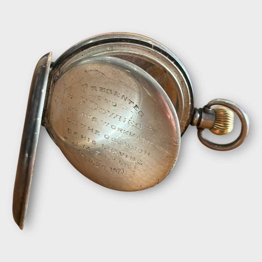 Antique Dennison Sterling Silver Watch Case  Presentation Piece, 1921 (Extremely Rare Case)