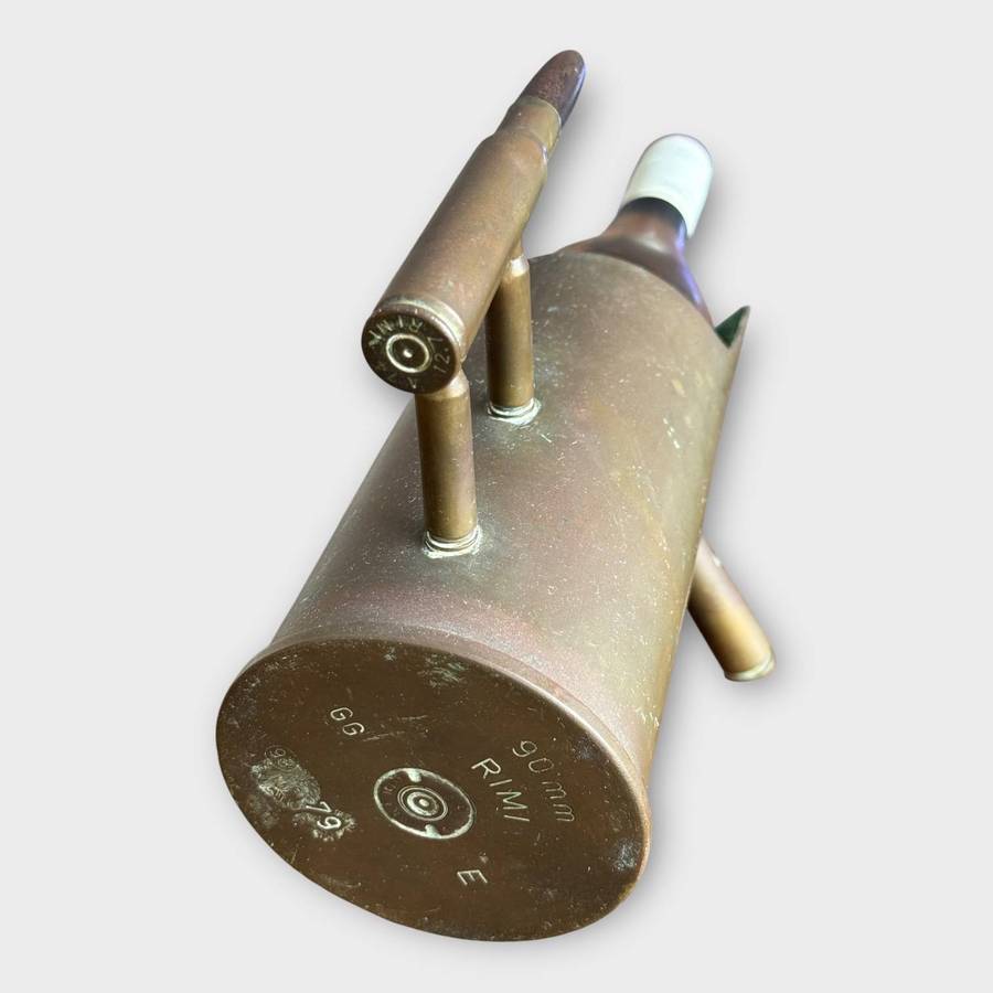 Vintage Military Shell Casing Wine Bottle Stand (Heavy - 2.429kg)