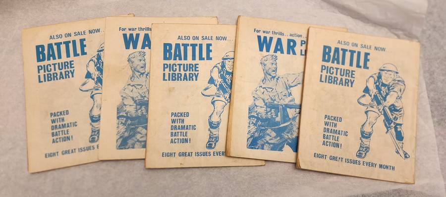 Vintage War Battle Picture Library Comics - Collection of 5 different comics-great bargain lot (5/2)